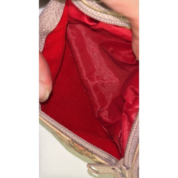 Antique Korean Leather & Brass Coin Purse With Traditional Artwork - Picture 3 of 6